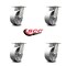 Service Caster 5 Inch Kingpinless Semi Steel Wheel Swivel Top Plate Caster SCC, 4PK SCC-KP30S520-SSR-4 - alternate 3